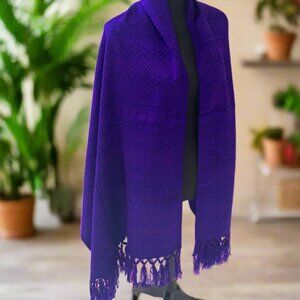 Mexican Rebozo/Shawl - Intense Purple